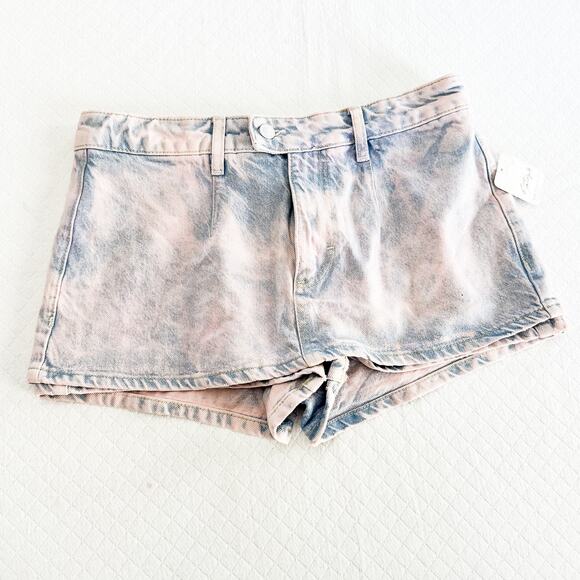 We the Free Gala Vanting Low Rise Mini Skort Cotton Candy Denim Jean Size 27 NWT - Picture 1 of 7